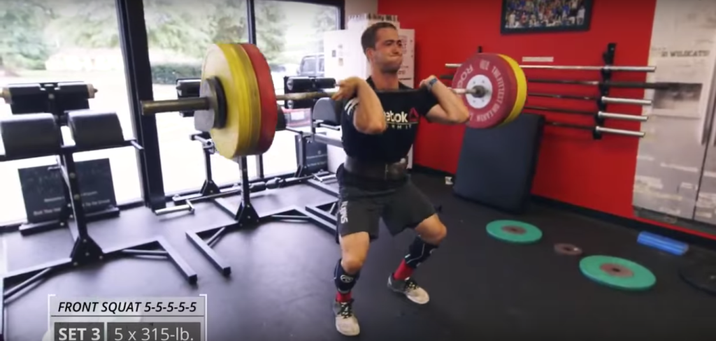 Workout 5x5 front squat avec Ben Smith